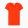 T-shirt female o-shaped neckline, orange color, size 52