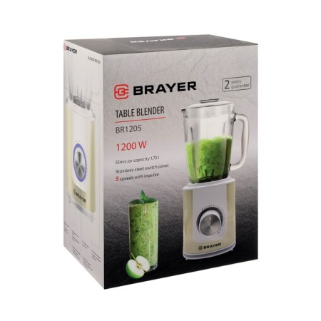 Brayer 1205br blender, stationary, 1200 watts, 1.75 l, 5 speeds, pulse mode, white-4