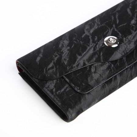 Women's wallet on a magnet, black color-2