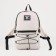 Young backpack from textiles on lightning, 2 pockets, beige color