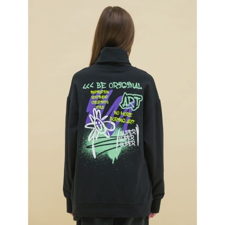 Jumper for girls, height 134 cm, black color-2