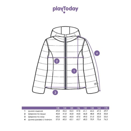 Demisason jacket for the girl PlayTode, height 134 cm-9