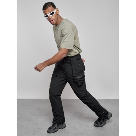 Semi -combinezone ski insulated male winter, size 54, black color-1