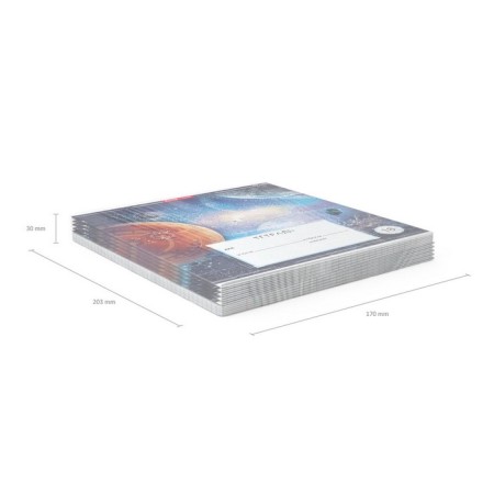 Notebook of 18 sheets in the Erichkrause Cosmos, covered cardboard, OFSET block, mix-10