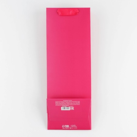 Gift package for a bottle, packaging, Fuchsia, 13 x 35 x 10 cm-3
