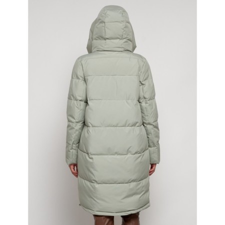 Coat insulated winter female, size 44, color light green-22