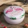 Casket Metal Round "Wedding. Flamingo" 4x8x8 cm