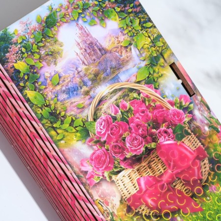 The Book-Shkatulk "Basket of Roses", 19.5x13x4.5 cm-3