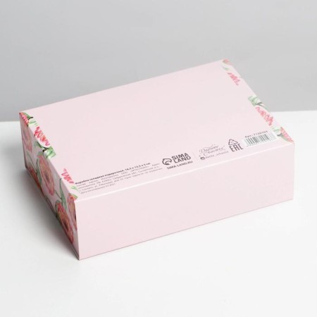 Gift folding box, packaging, “flowers”, 16.5 x 12.5 x 5 cm, without tape-2