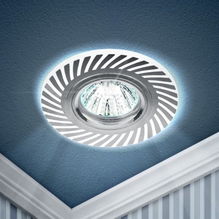 Lamp built -in era DK LD39, IP20, 50W, 95x25 mm, 4000k, white/chrome color-2