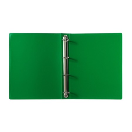 Folder on 4 rings A4, calligrata "panorama", 40 mm, 700 μm, facial pocket, green, mix-4