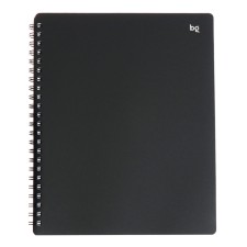 Notebook 60 sheets, in a cage, on a crest, basy, plastic cover, black