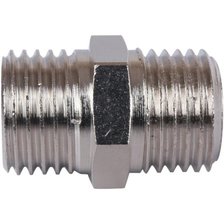NIPPEL STUT SFT-0004-001414, 1/4 ", external/external thread, nickelled brass-3