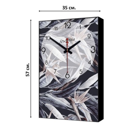 Carty clock is wall-mounted, interior "Story", smooth move, 57 x 35 x 4 cm-3