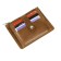 Cartholder on the button, brown color