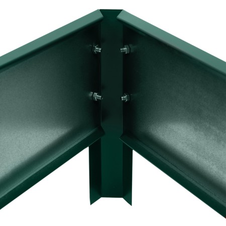 The flowerbed is galvanized "trapezoid", d = 100 cm, h = 15 cm, green, Greengo-12