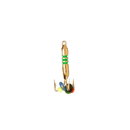 Mormyshka devil with risks (galvanic gold), weight 0.3 g, size 2