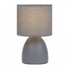 Rivoli Nadine 1he14 table lamp, 40 watts Gray ceramics with lampshade