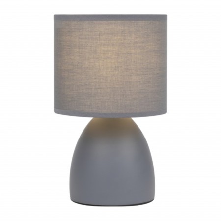 Rivoli Nadine 1he14 table lamp, 40 watts Gray ceramics with lampshade
