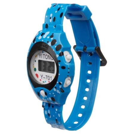 Watch of washing electronic, children's "pipe", silicone strap, L-23 cm, blue-1