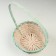 Wicker basket, d23 x 17 x 10/36 cm, green, bamboo