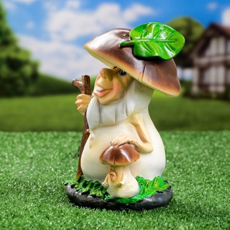 Garden figure "Fairytale mushroom Borovik" 12.5x10.5x18cm-1