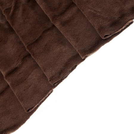 Lock "Mech" on a knitted basis, 100 × 150 cm, dark brown color-1