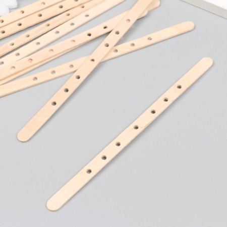 Holder for fastening a wick with 7 holes wood 18x1x0.2 cm