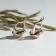 Earrings with rhinestones "Edel" drop, dark blue color in gold