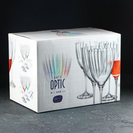 A set of glasses for the wine Bohemia Crystal "Kate", 400 ml, 6 pcs-2