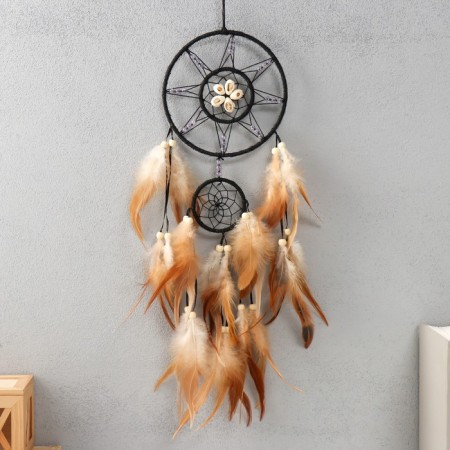 Dreamer Double "Circle. Shell" black-beige d = 17 cm 17x72 cm