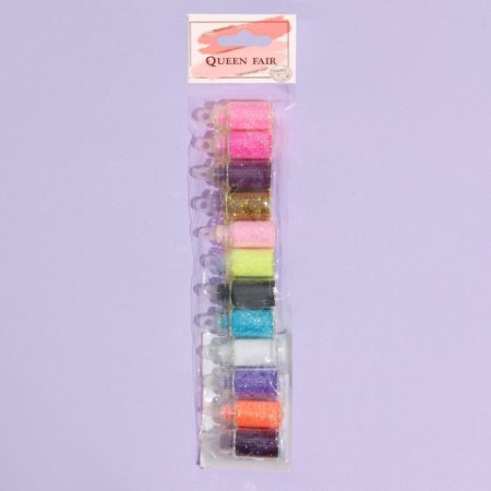 Sparkles for the decor "flicker", a set of 12 bottles, small, colorful-2