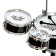 Drum installation "hard-rock", 5 drums, 1 plate, black color