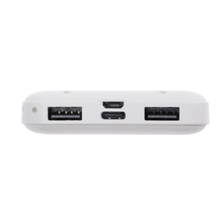 External Maimi Mi1, 10,000 mAh, 2 USB, MicroUSB, Type-C, 2.1 A, white-4