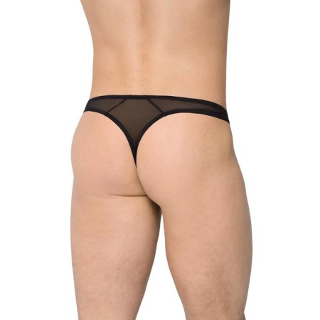 Men's panties Softline collection, lacing, black color, size XL-1