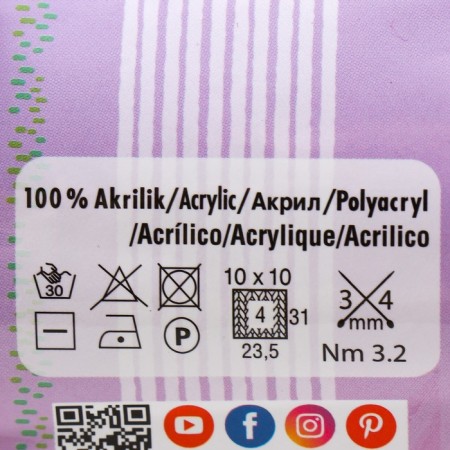 Yarn "Sekerim Bebe" 100% acrylic 320m/100g (304)-3