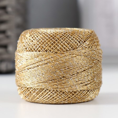 Yarn "Camelia" 70% polyester, 30% lurers 190m/20g (2440 gold)