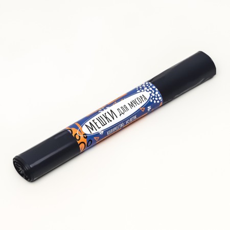 Garbage bags in the roll "Upakland" 160l, black, PVD, thickness 40 μm, 10 pcs, 88 x 106 cm
