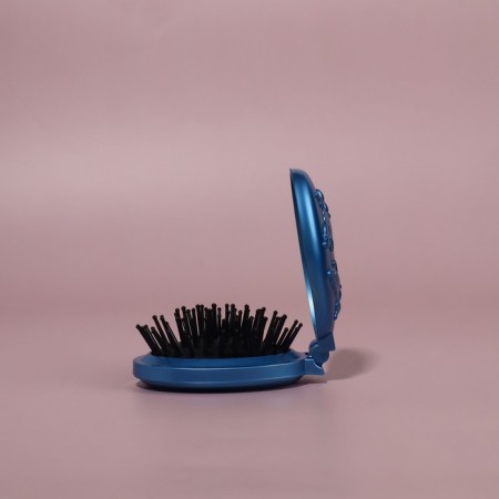 Massage comb “mother -of -pearl butterfly”, folding, with a mirror, 5.5 × 9 cm, color mix-4
