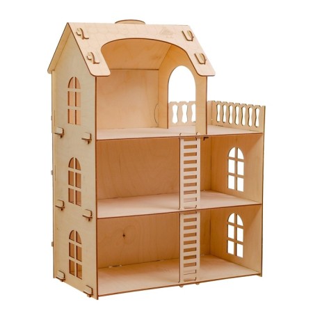 Birch plywood house "Fun" without furniture-5