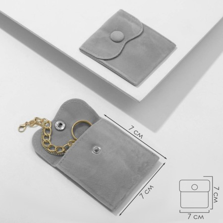Enlargon envelope velvet, 7*7cm, dark gray color