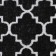 Terry Ethel "Ornament" white on black, 50x90 cm, 100% cotton, 420 g/m2