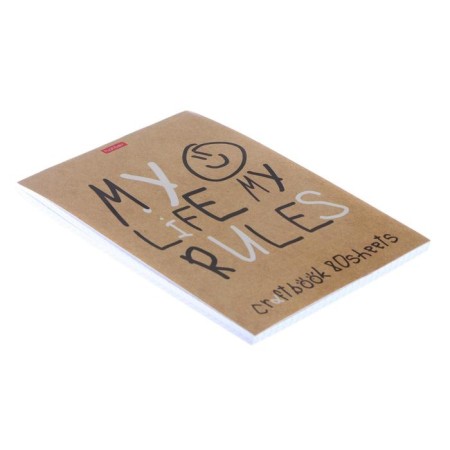 Notepad A5, 80 sheets in the cage, on the paper clip "My life, my rules", cover coated cardboard, OFSET block-1