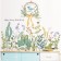 Stick plastic interior color "Bird in a wreath" set 2 sheets 30x90 cm