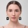 Earrings Assorted Azelia Square, black color in gold