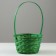 Wicker basket, D19 x 9.5 x 32 cm, green, bamboo