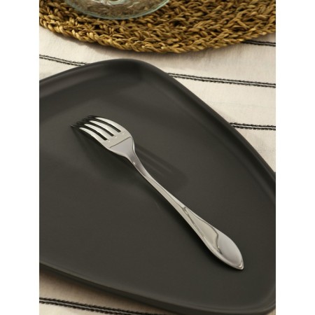 Dining room "Wave", h = 19.5 cm, thickness 2 mm, silver color-1