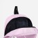 School backpack of textiles on lightning, Fulldorn, external pocket, pink color