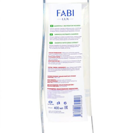 Fabi Lux shampoo with garlic extract, 400 ml-1