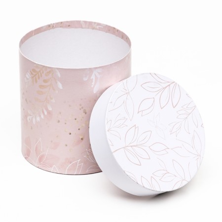 Set of round boxes 5 in 1 "leaves", 20 x 20 -14 x 14 cm-4